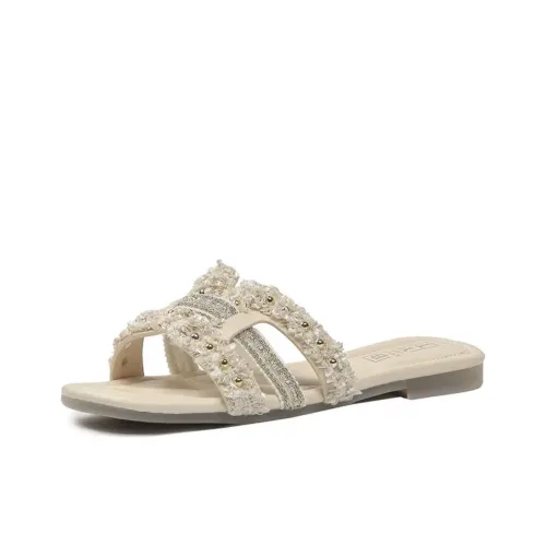 CHERRY KALIKA Противоскользящие Устойчивые к истиранию Слипоны Женские Экрю