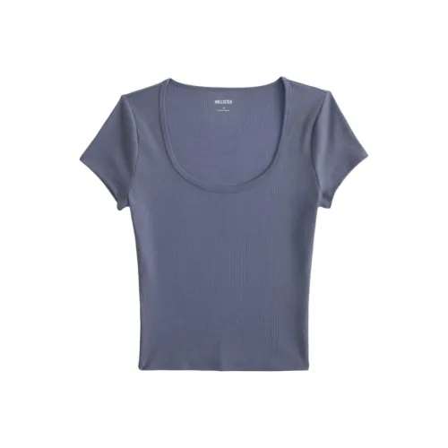 Hollister Серо-голубые Женские Футболки