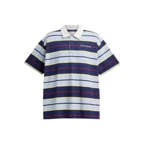 COACH Синий Мужская Поло