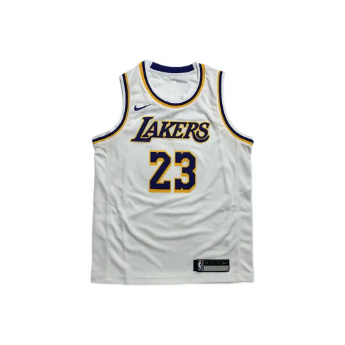 Nike x NBA Майка Los Angeles Lakers James Белый Подростки
