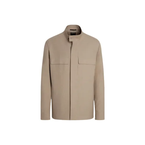 Ermenegildo Zegna Светлый тауп Мужские Куртки