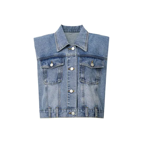 Hopeshow Джинсовый синий 071 Женские жилеты