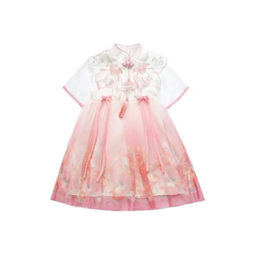 momasong Ханьфу Розовый для детей в возрасте 3-7 лет