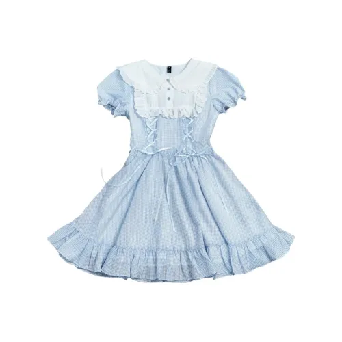 LALAJK Короткое платье с короткими рукавами женское