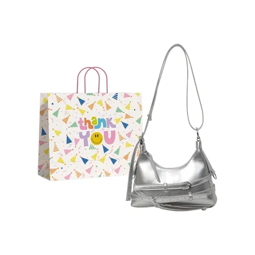 Three Ducklings ПУ (полиуретан) Сумка через плечо Женская серебряная Экрю Красная Черная