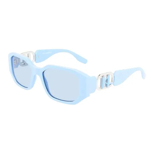 KARL LAGERFELD Пластик Инъекционный Литье Прямоугольные Солнцезащитные Очки Унисекс Синий