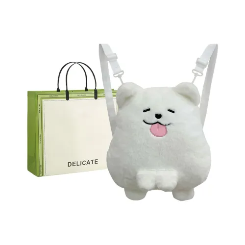 Buffini Плюшевый Рюкзак Стандартный Женские Белый