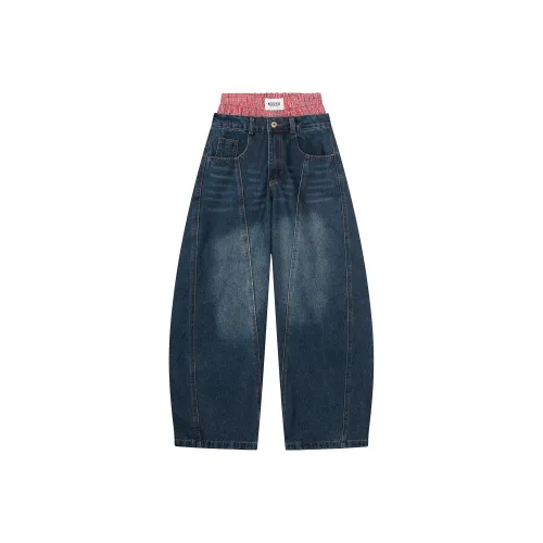 51XXHA Темно-синие унисекс джинсы