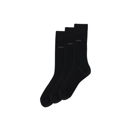 Hugo Boss Черные Мужские Носки до икры MID