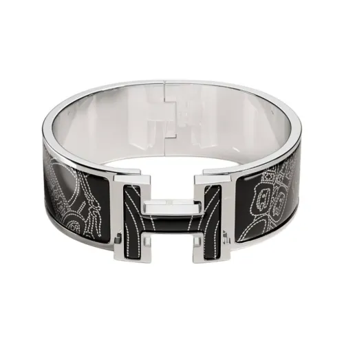 HERMES Палладий Браслеты Унисекс Черный