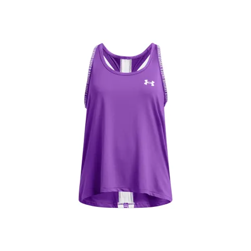 Under Armour Майка Knockout Luxurious Фиолетовый белый Подростки