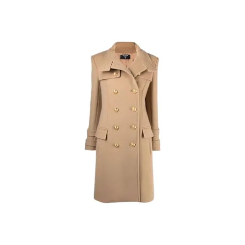 BALMAIN Хаки Женские Бархатные Куртки