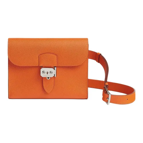 HERMES Sac A Depeches Эпсомская кожа Сумка на плечо Мужской 93 Апельсин Оранжевый Hermes