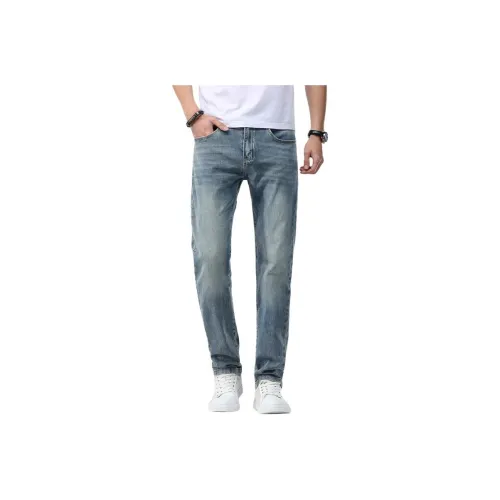 JIKENDI Ностальгический синий Мужские Джинсы