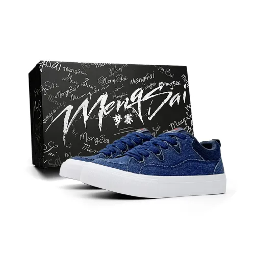 Mengsai Покрытие Устойчивое к истиранию Низкий Топ Скейтборд Кроссовки Мужские Джинсово-синий