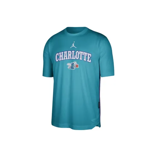 Джордан Charlotte Hornets Бирюзовый Мужской T-Рубашки