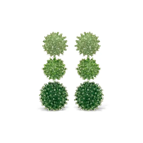 OSCAR DE LA RENTA Пластик Серьги Женские Зеленый