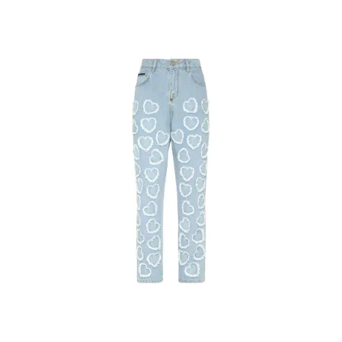 PHILIPP PLEIN Светло-синие Женские Джинсы
