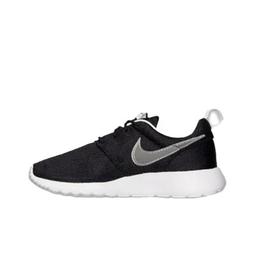 Nike Roshe Run Детская беговая обувь Низкий топ Черный Школьный возраст