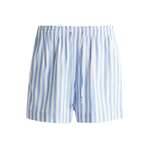 H&M Белый/синий Полосы Женские Повседневные шорты