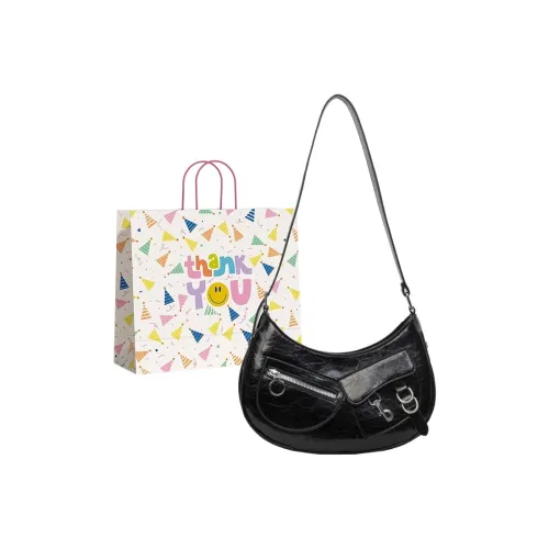 Three Ducklings ПУ (полиуретан) Сумка через плечо Женская Черный Белый Коричневый Серебряный