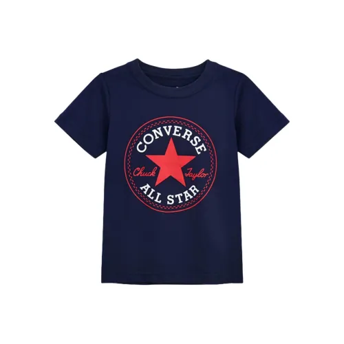 Конверс T-Shirt Темно-синий Синий Красный Детский