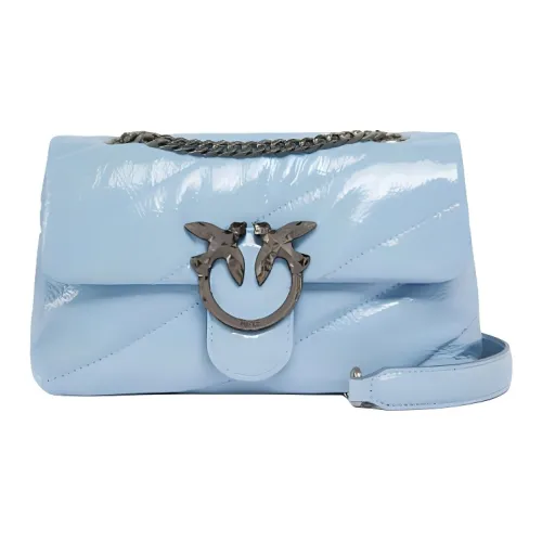 PINKO Galleria Лакированная кожа Сумка через плечо Маленькая Женская Синяя