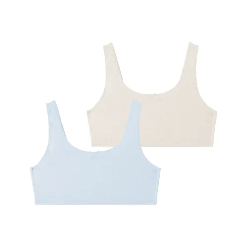 Montagut Однотонный Тонкий Бюстгальтер Подростки 2 упаковки