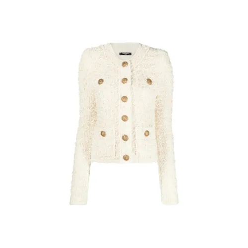 BALMAIN SS23 Куртки и Пальто Женские Бежевые