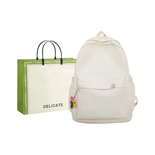 Buffini Нейлон Рюкзак Унисекс Экрю Черный Розовый Фиолетовый Желтый Зеленый Синий