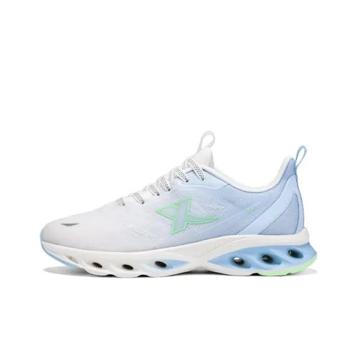 XTEP Амортизаторы Shock Slip-resistant Abrasion-resistant Низкий топ Повседневные Беговые кроссовки Мужские Парусный белый Рябь Синий