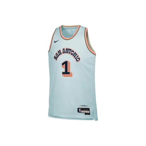 Nike x NBA Майка Victor Wembanyama Сан-Антонио Спёрс Ледниково-голубой Подростки