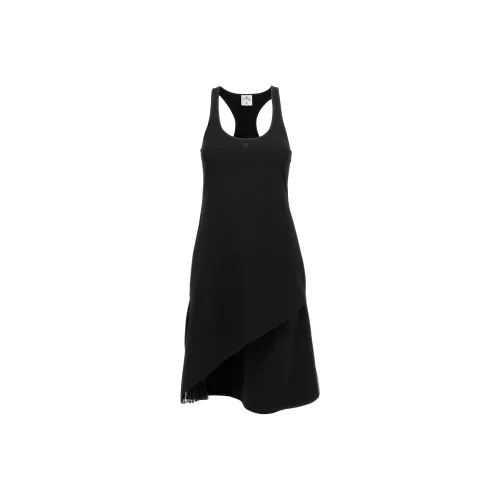 COURREGES Черное женское платье без рукавов