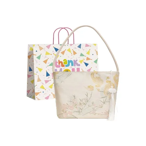 Three Ducklings Шелковая сумка через плечо Стандартная Женская Белая Розовая Синяя