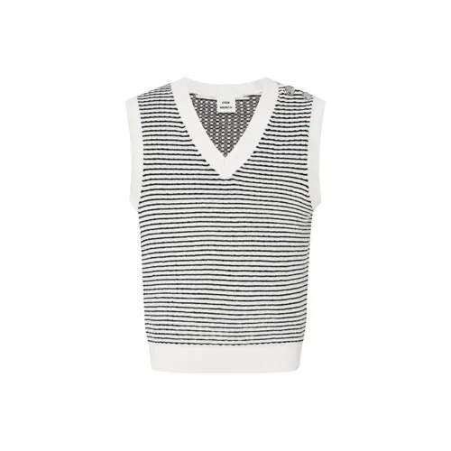 Little MO CO. Топ без рукавов Черный и Белый Полосы Детский
