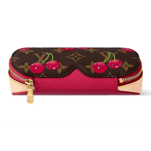 LOUIS VUITTON Takashi Murakami Коллаборация Монограмма Покрытый холст Чехол для очков Женские Многоцветный