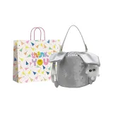 Серебристый + Брелок + Сумка для покупок