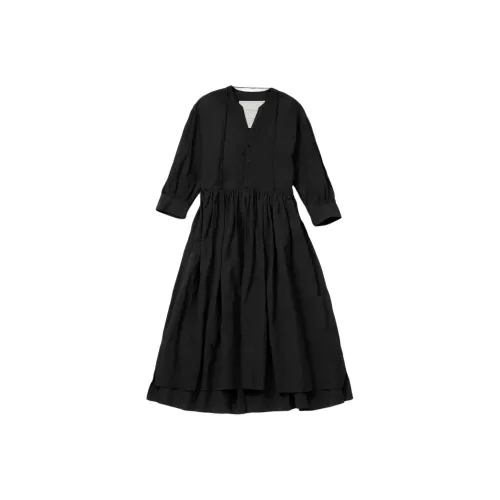 Toogood Black Женские Длинные Рукава Платья