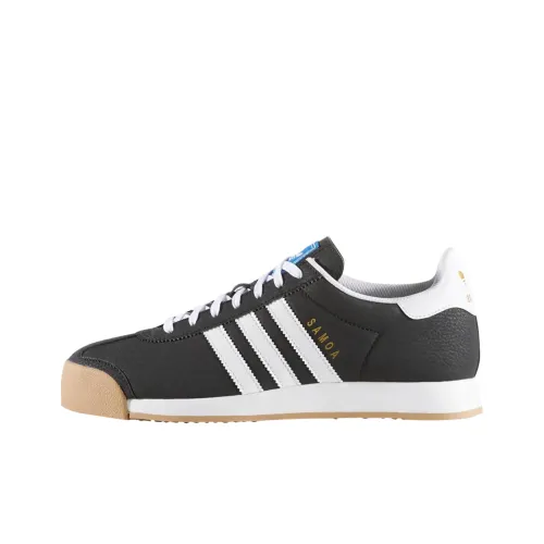 Adidas Originals Samoa Slip Resistant Abrasion Resistant Низкие Кроссовки для скейтбординга Мужские Черные