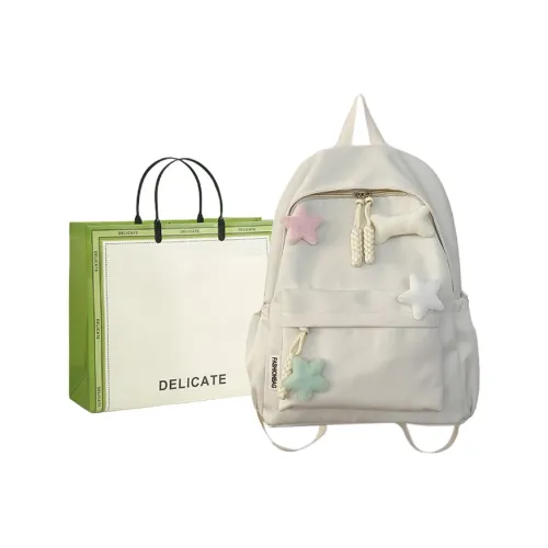 Buffini Nylon Backpack Стандартный Женский Экрю Черный Светло-зеленый Желтый Розовый