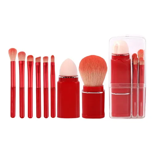 KEWANHONG Бургунди Makeup Brush Набор Мягкий Wa Дружественный к коже 8 шт Набор + Щетка Чехол Включен