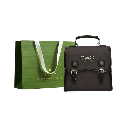 Three Ducklings ПУ (полиуретан) Рюкзак Обычный Женский Черный Бабочка Black Heart Серое Сердце