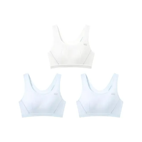 OVE 3 шт Белый+Синий+Синий Школьный возраст Бандо / Бюстгальтеры / Спортивные бюстгальтеры