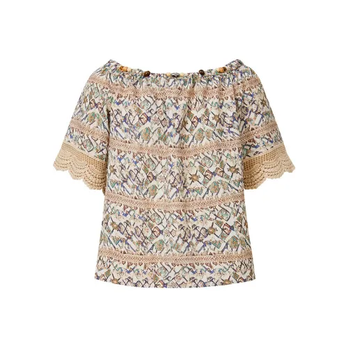 Hopeshow Светло-коричневый Flower 676 Женские Рубашки