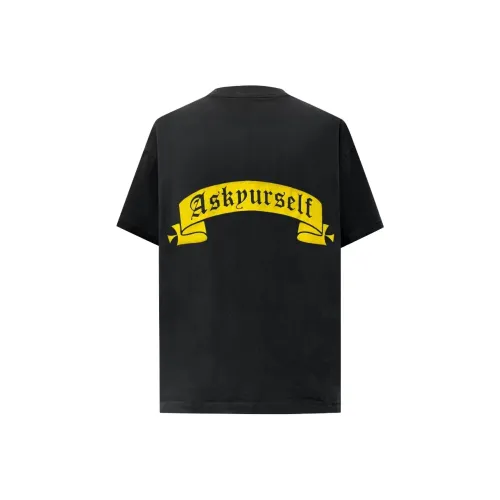 Askyurself T-Shirt Унисекс Выстиранный Черный