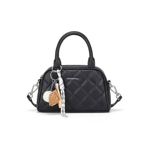 CinvaiKrose Сумка через плечо из коровьей кожи портативная сумка для боулинга маленькая женская экрю черная