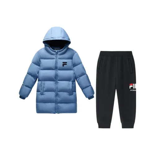 FILA KIDS Повседневная спортивная одежда FW24 Винтажный серый Синий Подростки