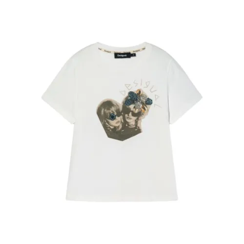 Desigual Белые Женские Футболки