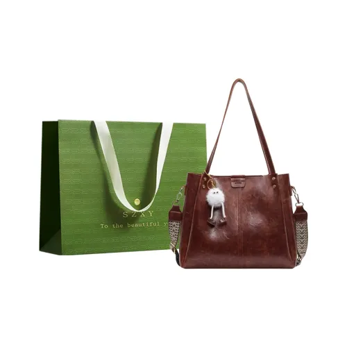 Three Ducklings ПУ (полиуретан) Сумка-тоут Сумка через плечо Женская Черная Кофейная Коричневая