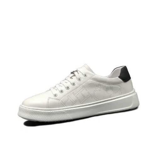 SENJIALUO Поддержка Аbrasion Resistant Slip Resistant Низкий Топ Скейтбординг Кроссовки Мужские Белые